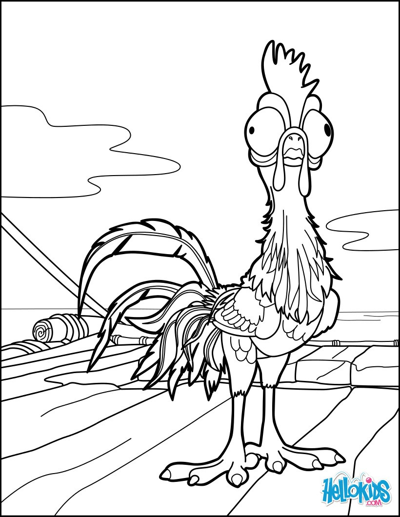 Coloring Pages For Kids Moana
 Moana heihei coloring pages Hellokids