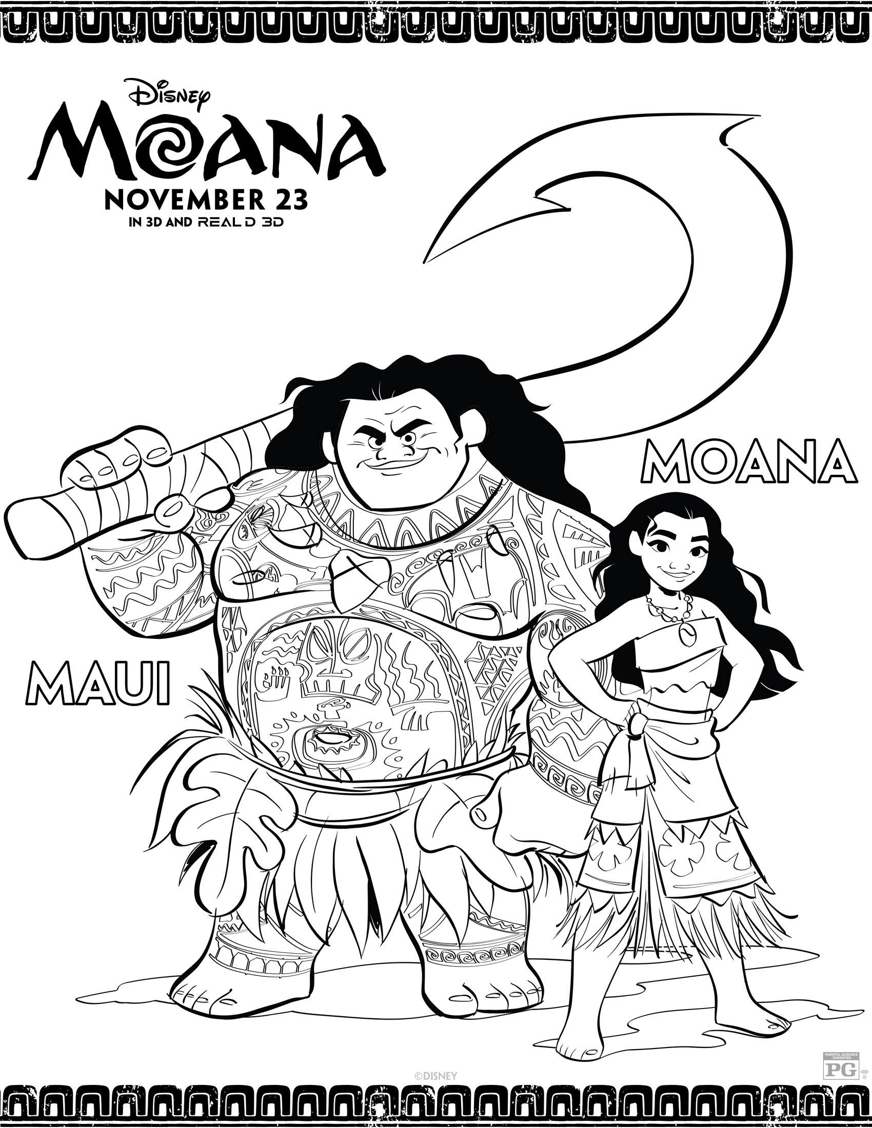 Coloring Pages For Kids Moana
 Disney s Moana Coloring Pages and Activity Sheets Printables