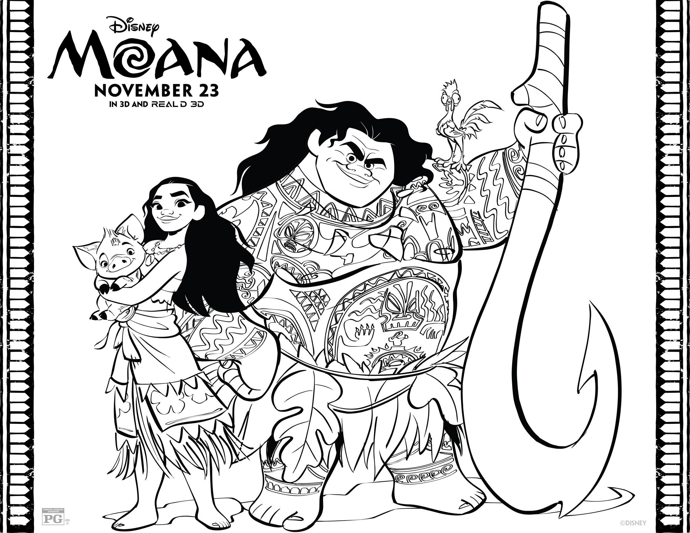 Coloring Pages For Kids Moana
 Moana coloring pages