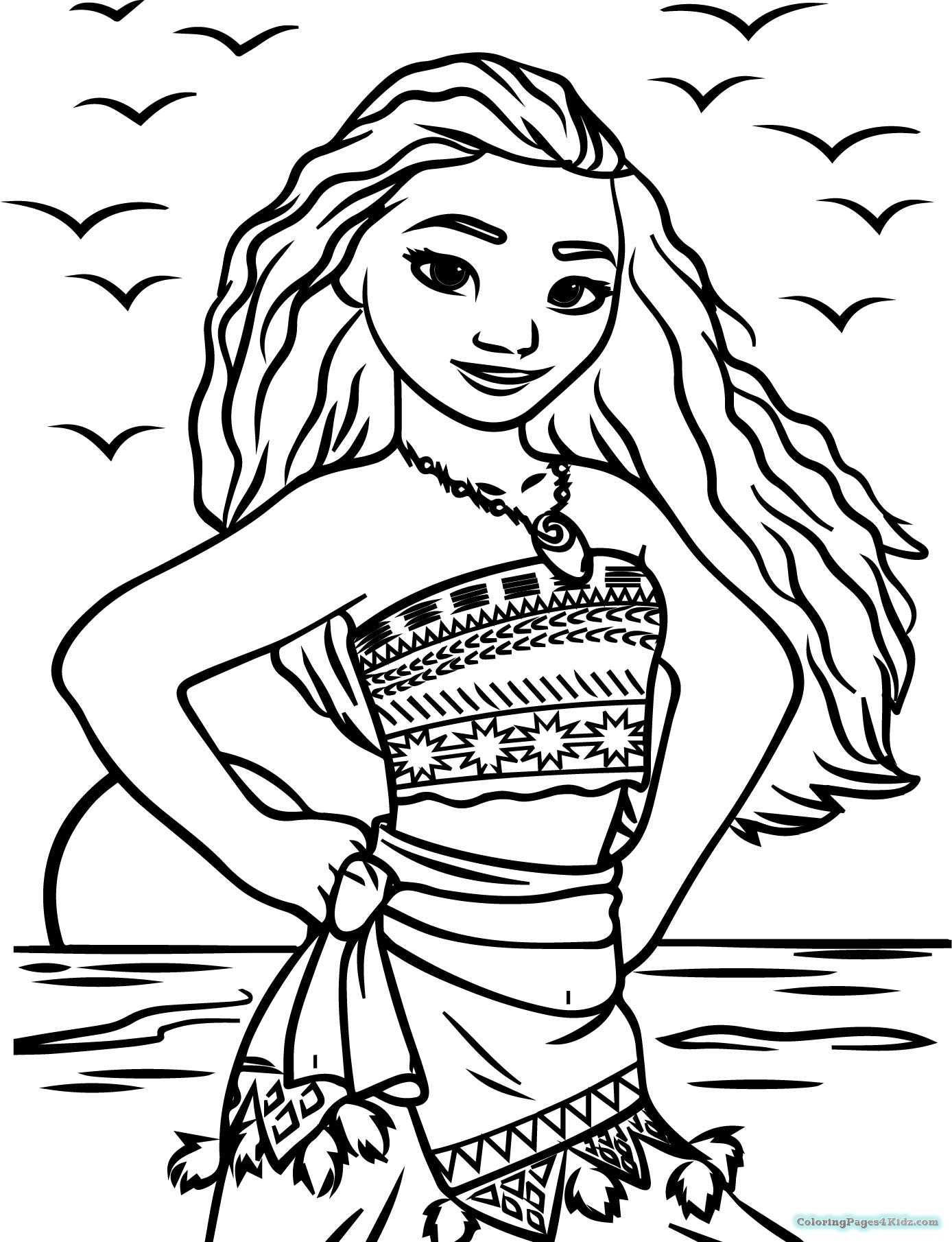 Coloring Pages For Kids Moana
 Girl Coloring Pages Moana