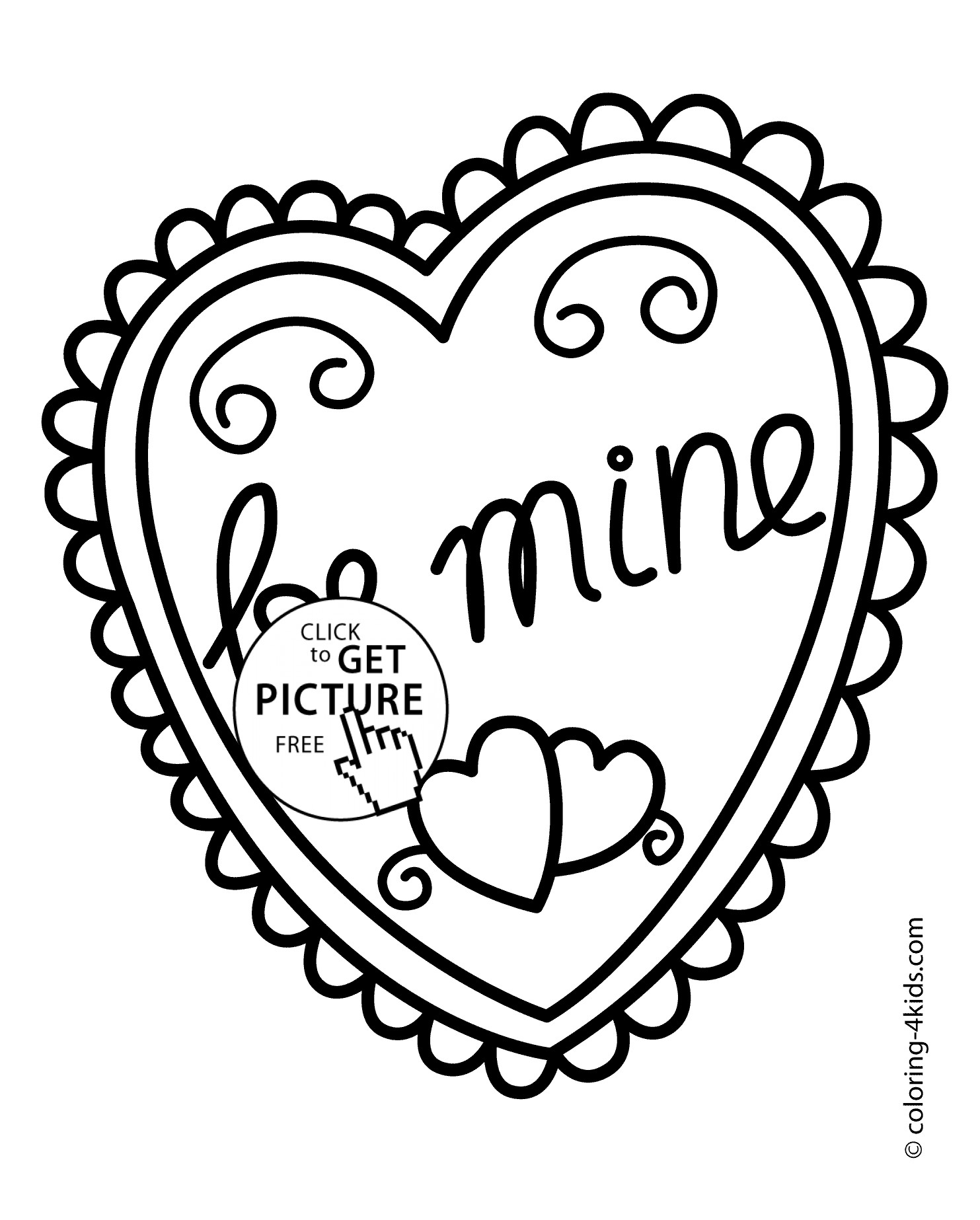 Coloring Pages For Kids Valentines Day
 Valentine s day Heart coloring pages for kids printable free
