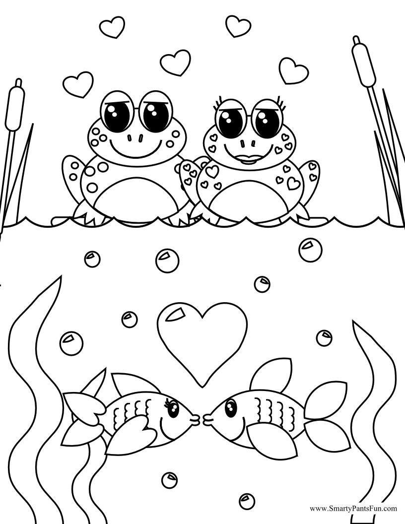 Coloring Pages For Kids Valentines Day
 Smarty Pants Fun Printables Valentines Coloring Page