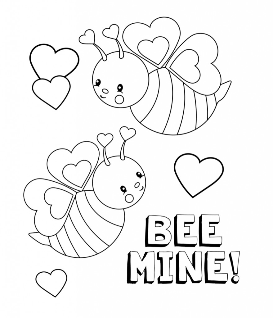 Coloring Pages For Kids Valentines Day
 Valentines Coloring Pages Happiness is Homemade