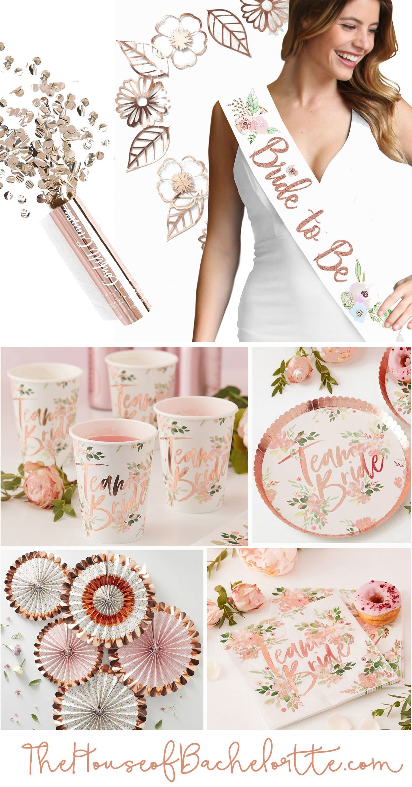 Combined Bridal Shower And Bachelorette Party Ideas
 Classy elegant and beautiful shimmering rose gold and