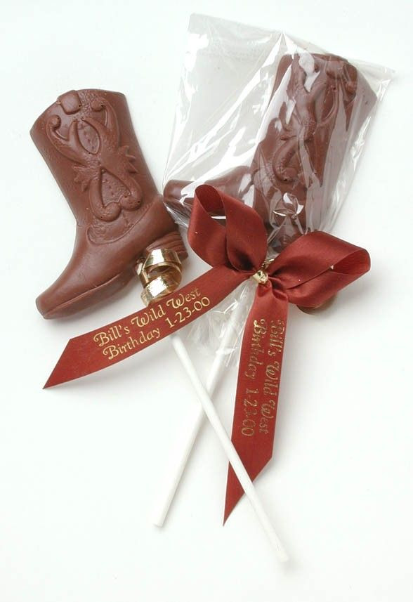 Country Themed Wedding Favors
 Chocolate Cowboy Boot Western Favors $2 90