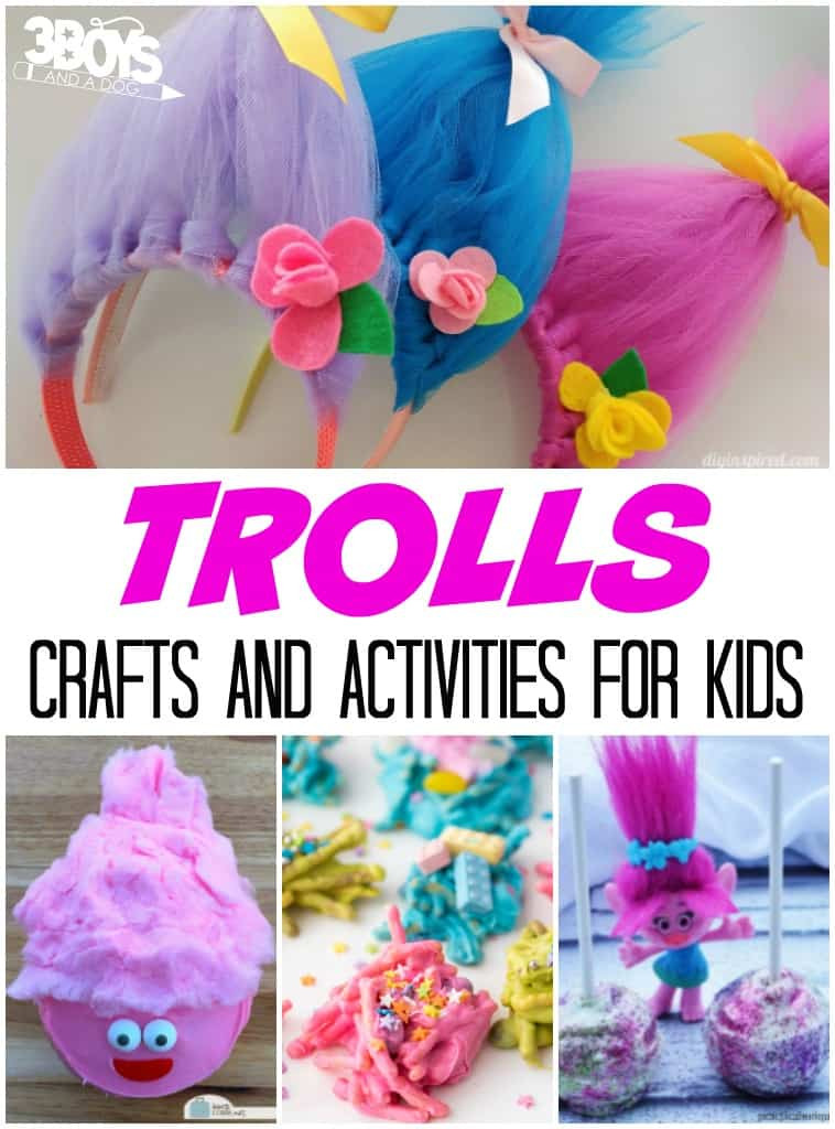 Crafts And Activities For Toddlers
 Trolls Crafts and Activities for Kids – 3 Boys and a Dog