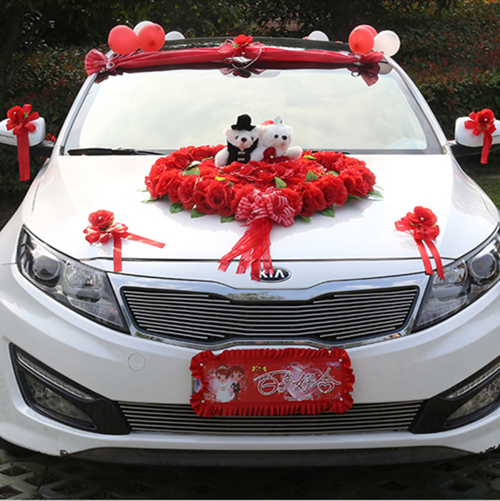 Decorate Wedding Car
 Wedding Car Decoration Flower Bridal Sedan Car