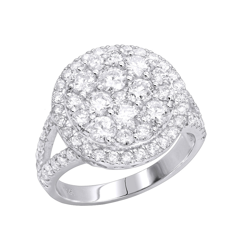 Diamond Cluster Engagement Rings
 Round Diamond Engagement Rings 14K Gold La s Diamond