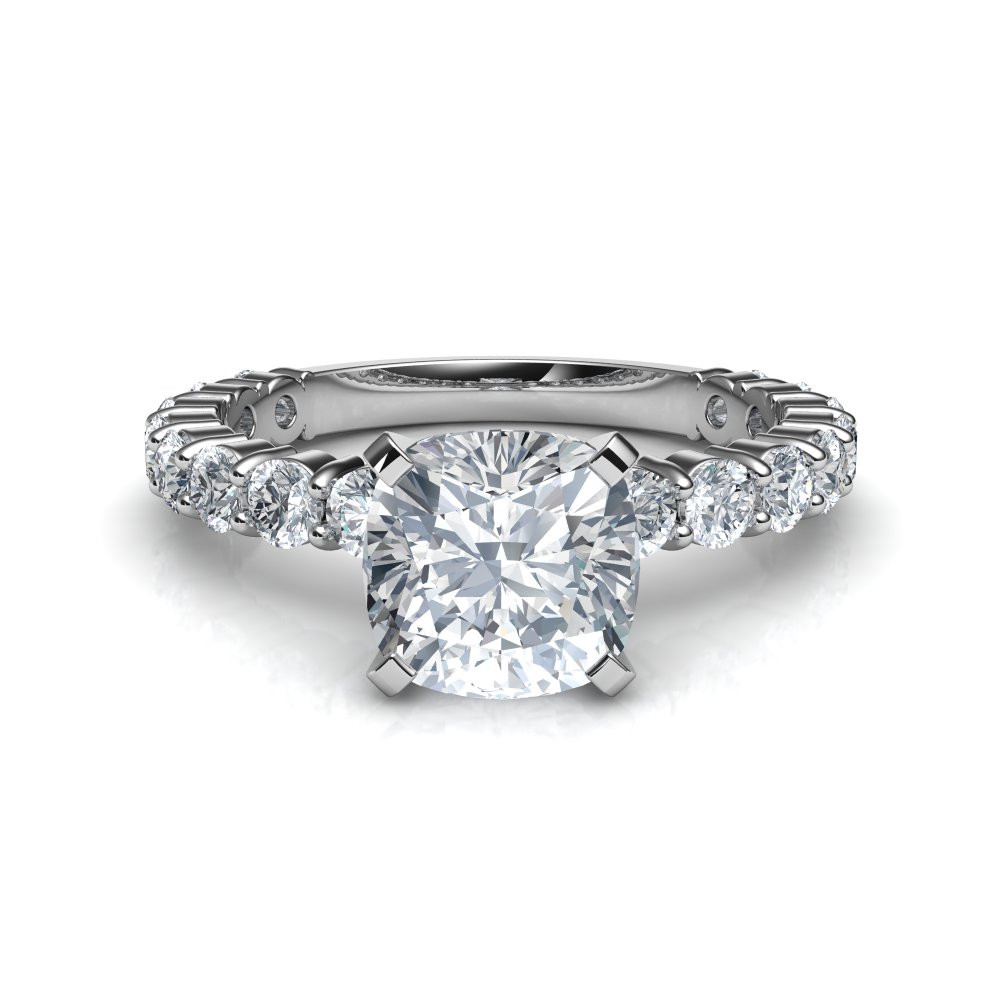 Diamond Cushion Cut Engagement Rings
 d Prong Cushion Cut Diamond Engagement Ring Natalie