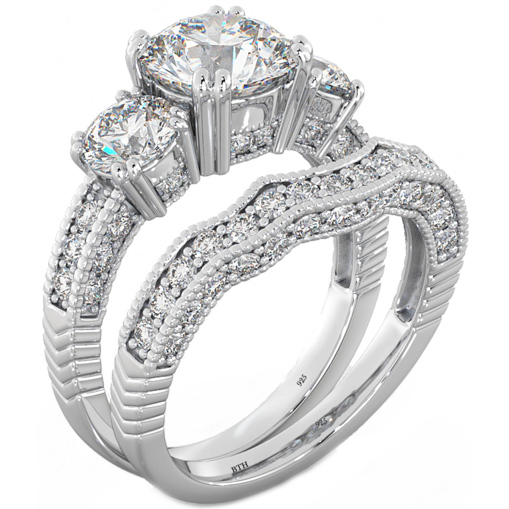 Discount Wedding Rings
 925 Sterling Silver Luxury Unique Affordable Wedding