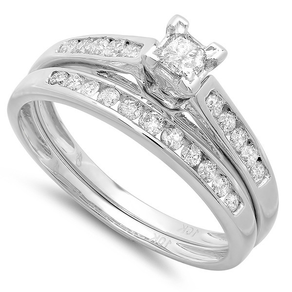 Discount Wedding Rings
 Perfect Cheap Diamond Bridal Ring Set 1 Carat Diamond on