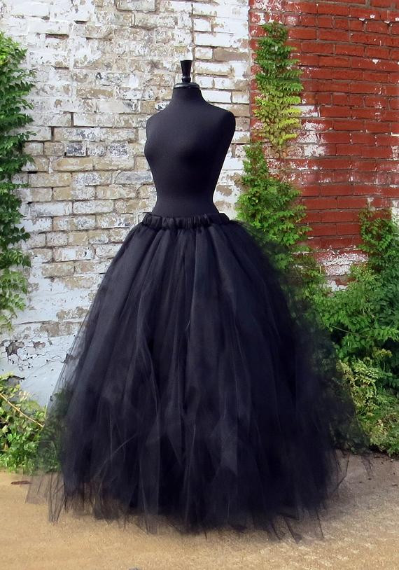 DIY Adult Witch Costume
 Adult Witch Full length black tulle skirt Halloween Costume