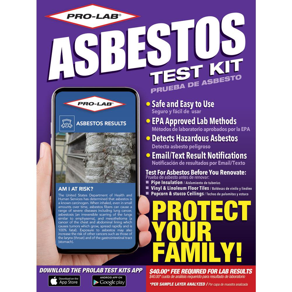 DIY Asbestos Testing Kit
 PRO LAB Asbestos Test Kit AS108 The Home Depot
