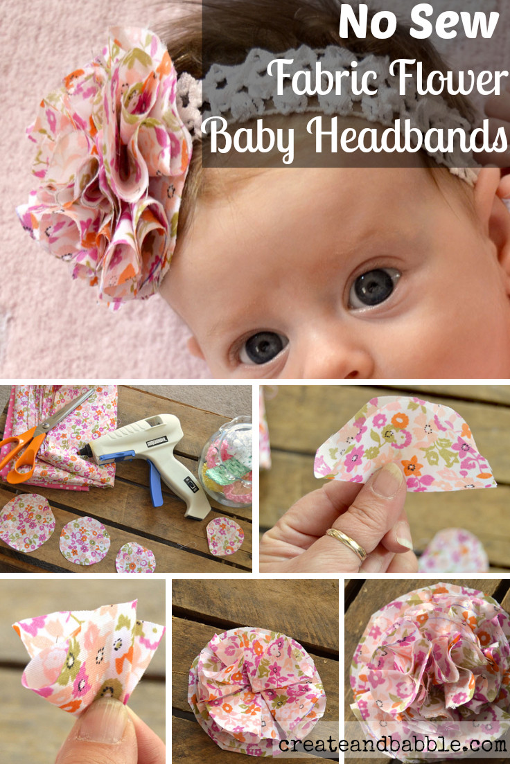 DIY Baby Bow Headbands
 Fabric Flower Baby Headbands