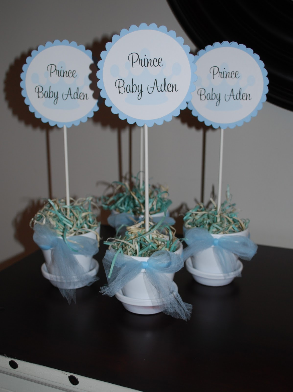 DIY Baby Shower Centerpieces For Boy
 Sweet P Parties Prince Baby Shower