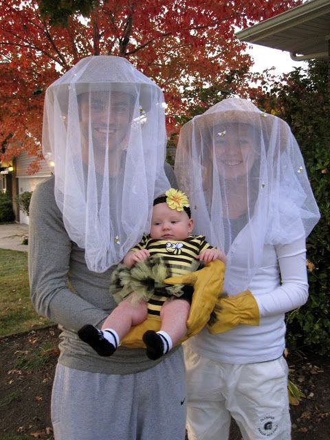 DIY Beekeeper Costume
 Our bee keeper and baby bee Halloween costume Fun and