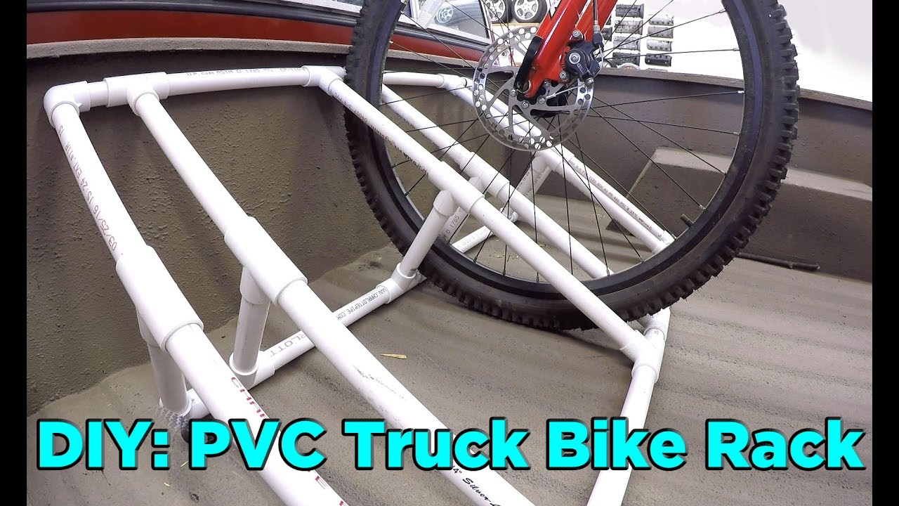 DIY Bike Rack Pvc
 How to Build a PVC Truck Bed Bike Rack for $25