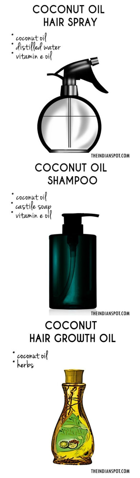 DIY Coconut Oil Hair Spray
 BEST DIY COCONUT OIL HAIR PRODUCTS FOR FASTER HAIR GROWTH