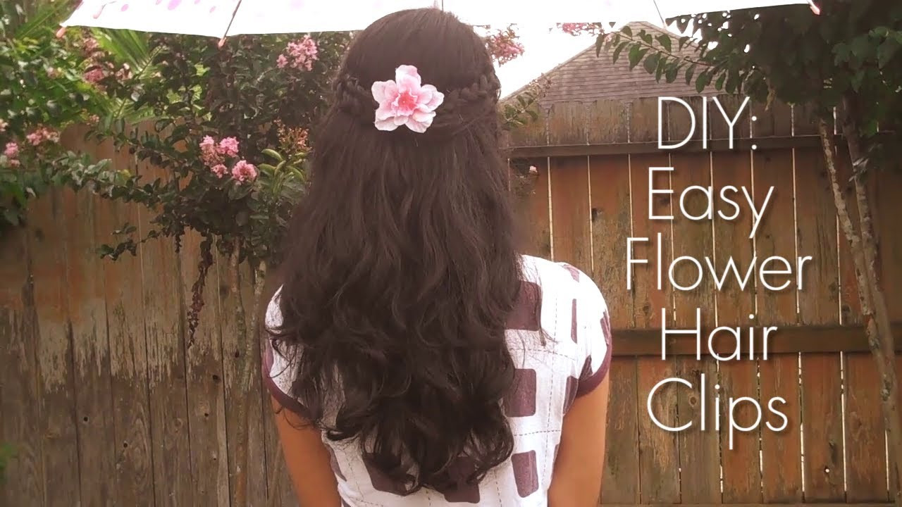 DIY Flower Hair Clip
 DIY Easy Flower Hair Clips