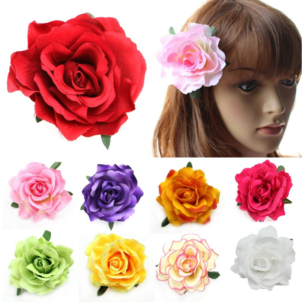 DIY Flower Hair Clip
 Aliexpress Buy Flocking Cloth Red Rose Flower Hair