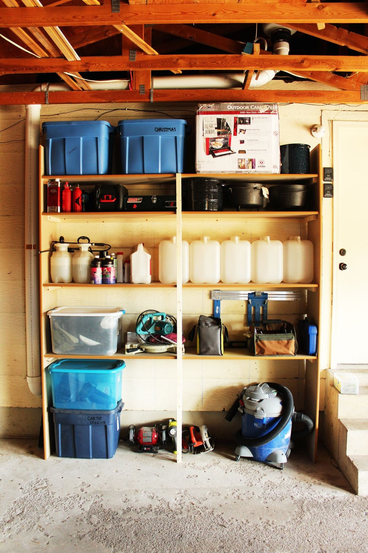 DIY Garage Organization
 DIY Fast and Easy Built In Wall Garage Shelves