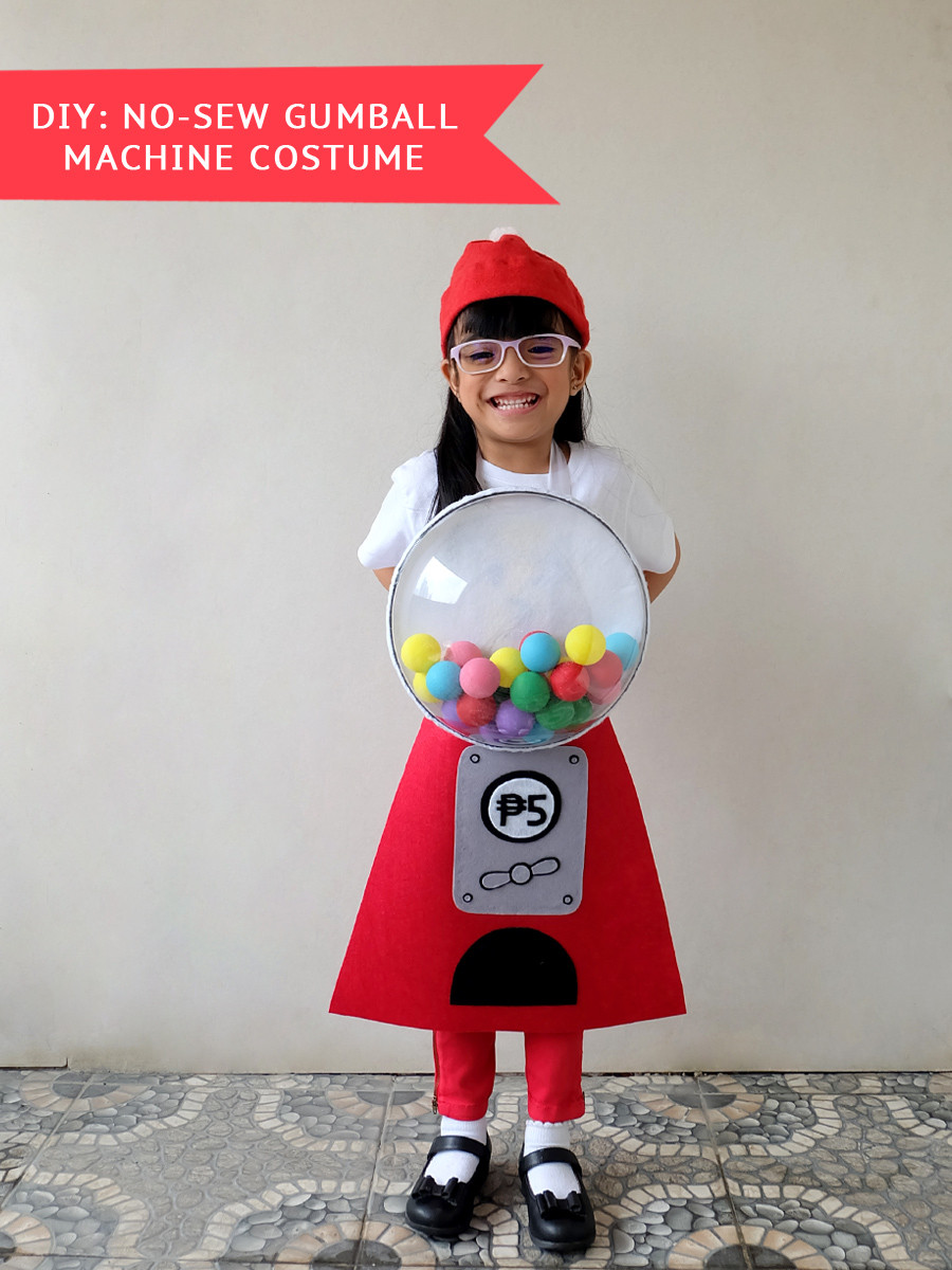 DIY Gumball Machine Costume
 DIY No Sew Gumball Machine Costume – A Crafted Lifestyle