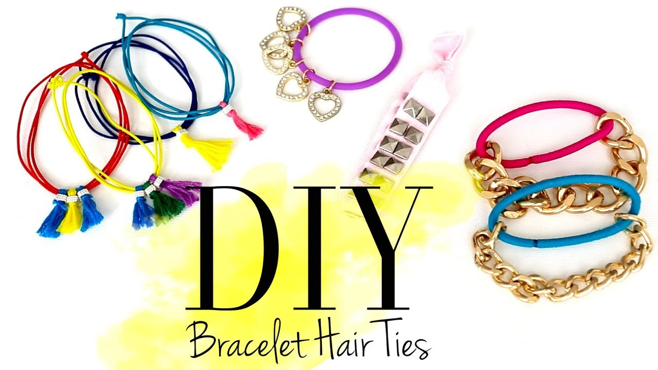 DIY Hair Tie Bracelet
 DIY Cute Bracelet Hair Ties by ANNEORSHINE
