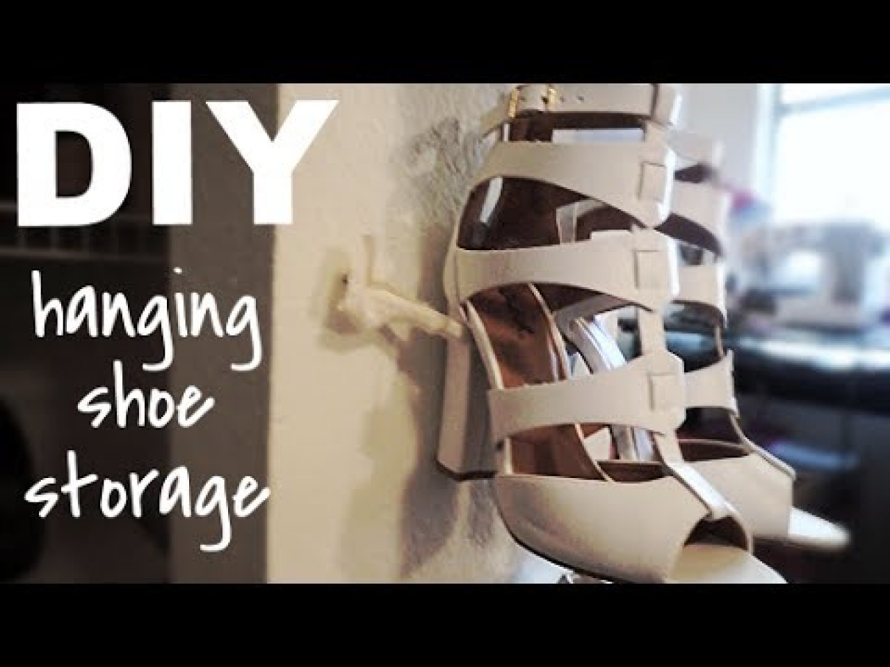 DIY Hanging Shoe Organizer
 Hanging shoe storage diy shoe storage diy hanging shoe