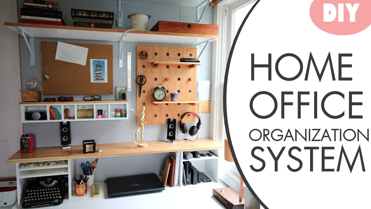 DIY Home Office Organization
 DIY Desk Organization System w Hutch