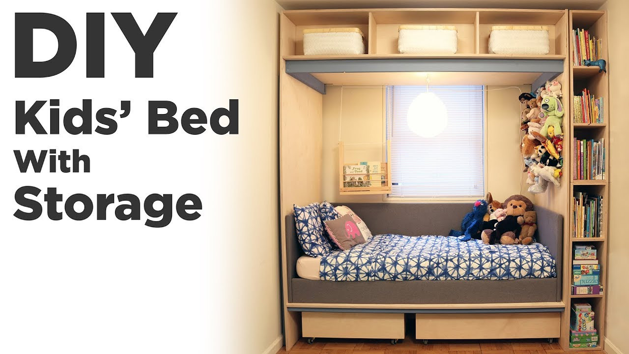 Diy Kids Rooms
 DIY Kids Bed with Storage