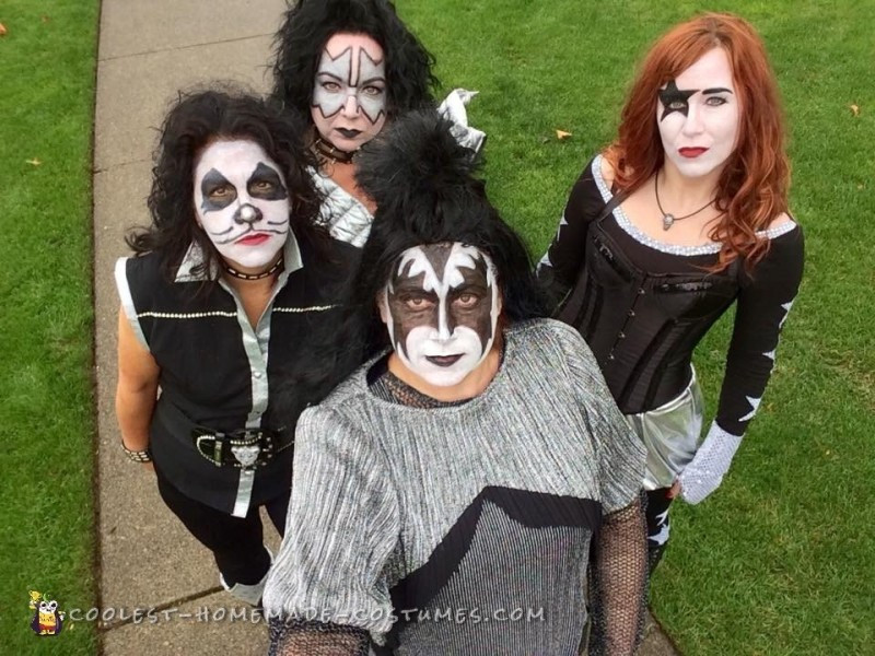 DIY Kiss Costumes
 All Girl Group Costume KISS Rock Stars for a Day