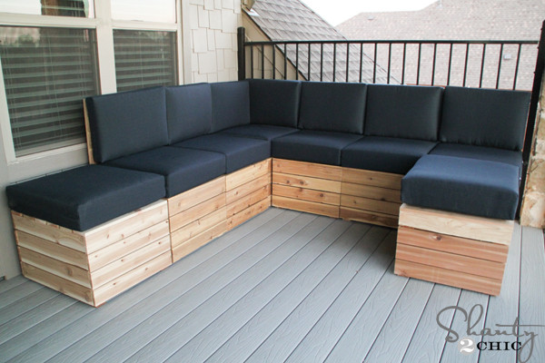 DIY Outdoor Seating
 DIY Modular Outdoor Seating Shanty 2 Chic