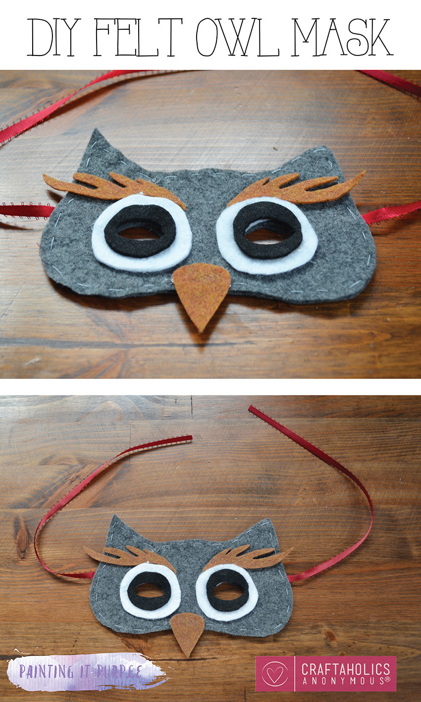 DIY Owl Mask
 Craftaholics Anonymous