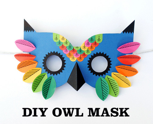 DIY Owl Mask
 My Owl Barn Beautiful Owl Paper Mask