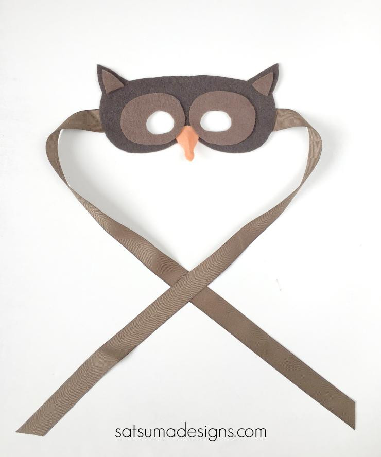 DIY Owl Mask
 DIY Felt Animal Masks – Satsuma Designs