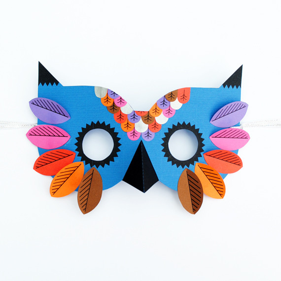 DIY Owl Mask
 Last Minute DIY Halloween Ideas Petit & Small