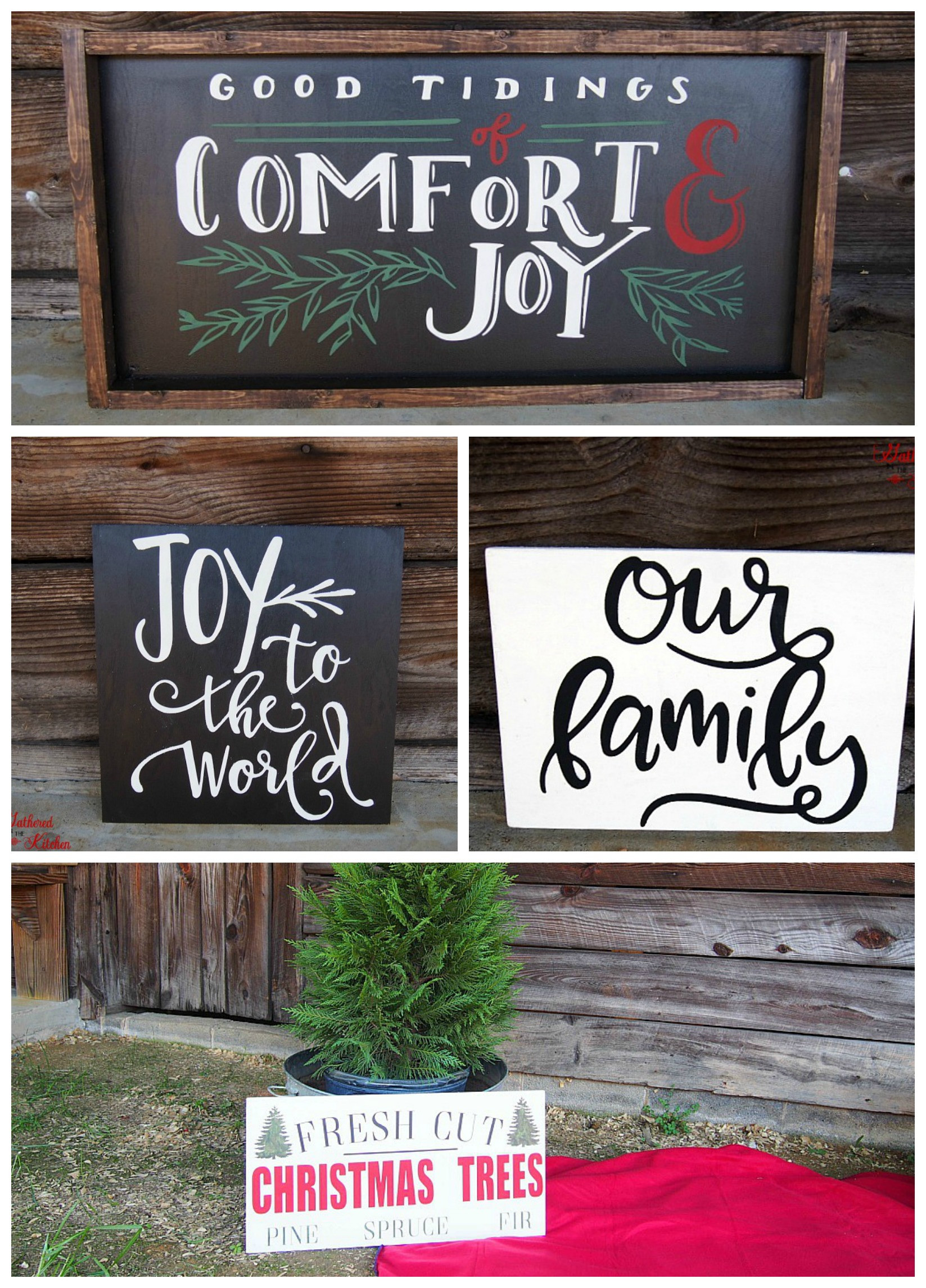 DIY Painted Wooden Signs
 DIY Christmas Themed Winter Wooden Signs Gathered In The