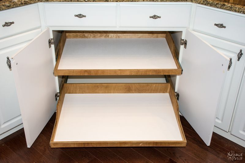 DIY Pull Out Cabinet Organizer
 DIY Slide Out Shelves Tutorial The Navage Patch