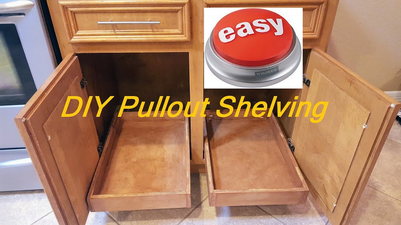 DIY Pull Out Cabinet Organizer
 DIY Pull out sliding shelving Easy