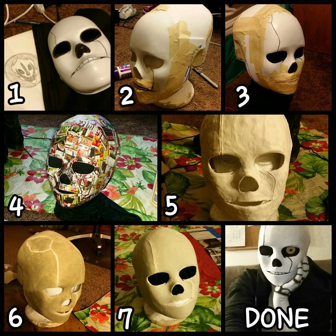DIY Sans Mask
 Chiherah s Crafts and Cosplays Alright alright So I got