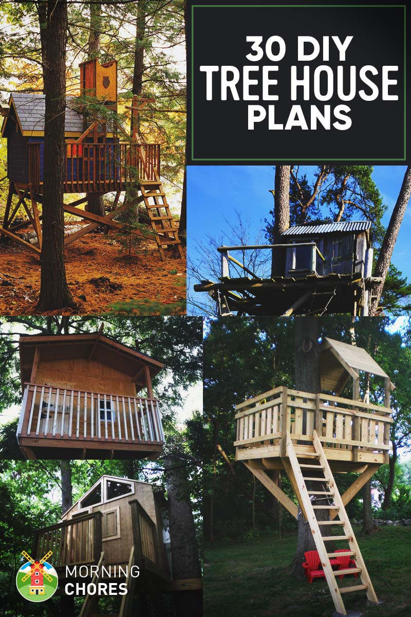 DIY Treehouse Plans
 30 DIY Tree House Plans & Design Ideas for Adult and Kids