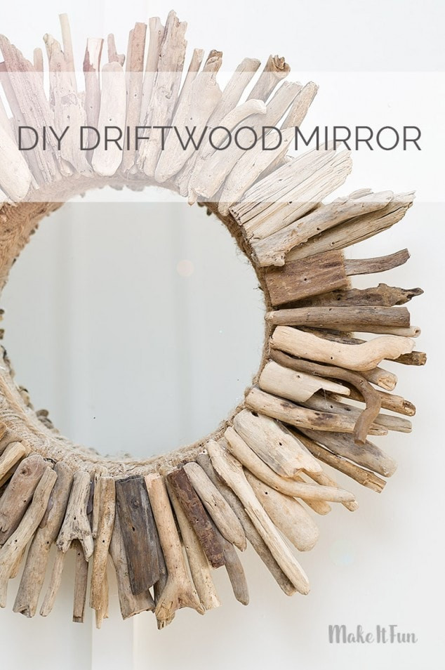 Driftwood Mirror DIY
 5 Minute DIY Driftwood Wall Mirror