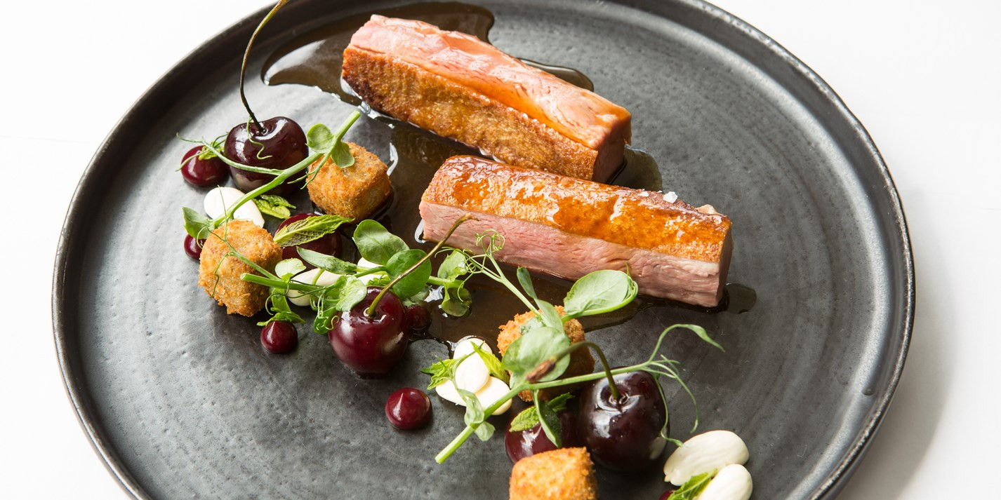 Duck Breast Recipes Oven
 Crispy Duck Breast and Leg with Cherries Recipe Great