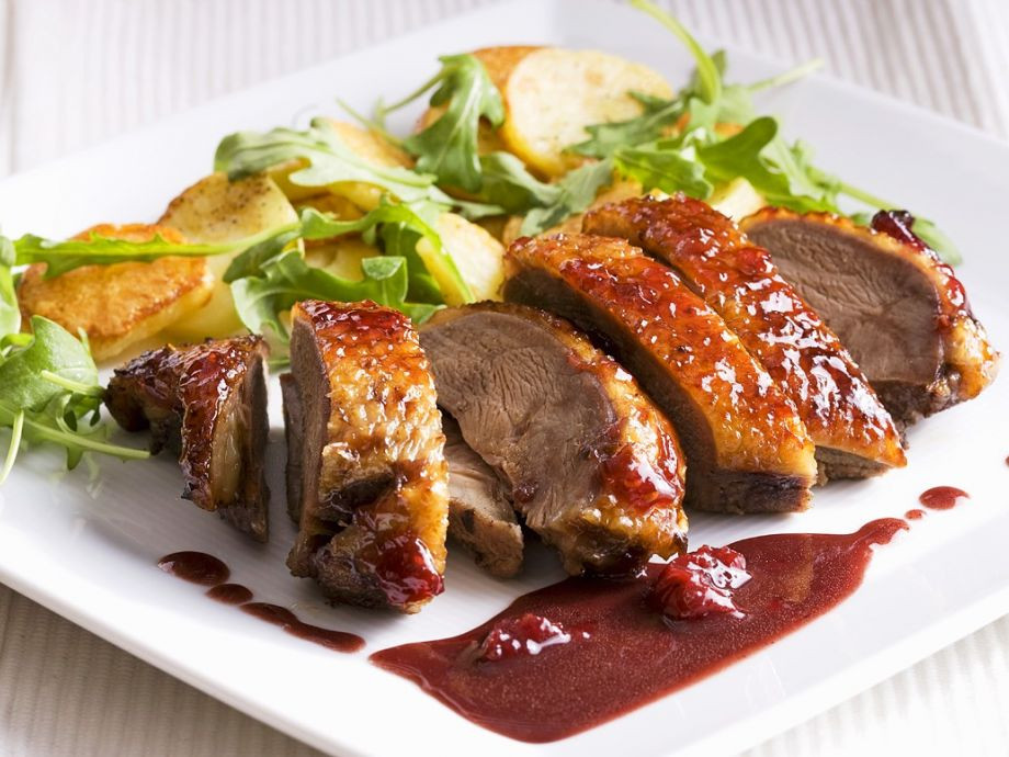 Duck Breast Recipes Oven
 Roast Duck Breast with Lingonberry Sauce Recipe
