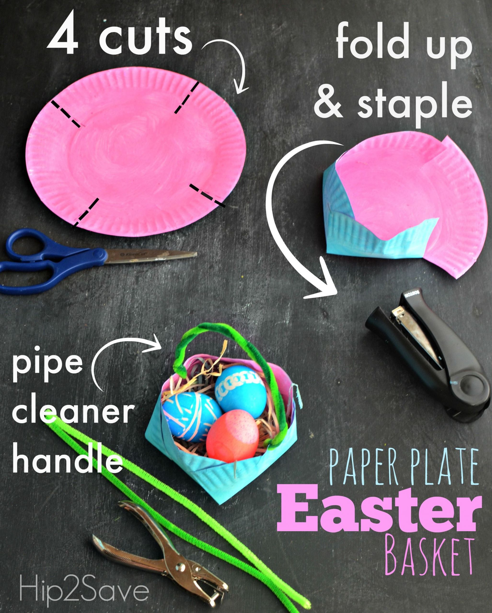 Easter Basket Craft Ideas For Preschoolers
 How to make an Easter basket out of a paper plate Hip2Save