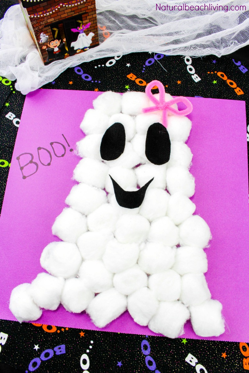 Easy Art For Preschoolers
 Easy Cotton Ball Ghost Craft for Preschoolers Natural