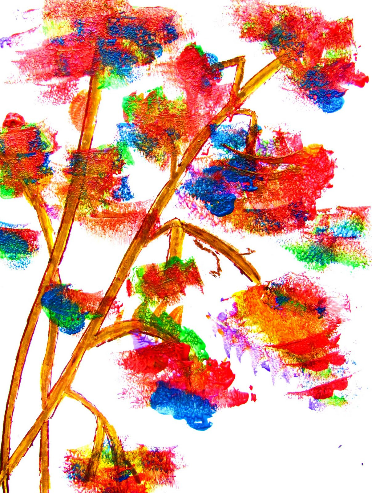 Easy Art For Preschoolers
 colormehappy Sponge painting Fun to do easy art lesson