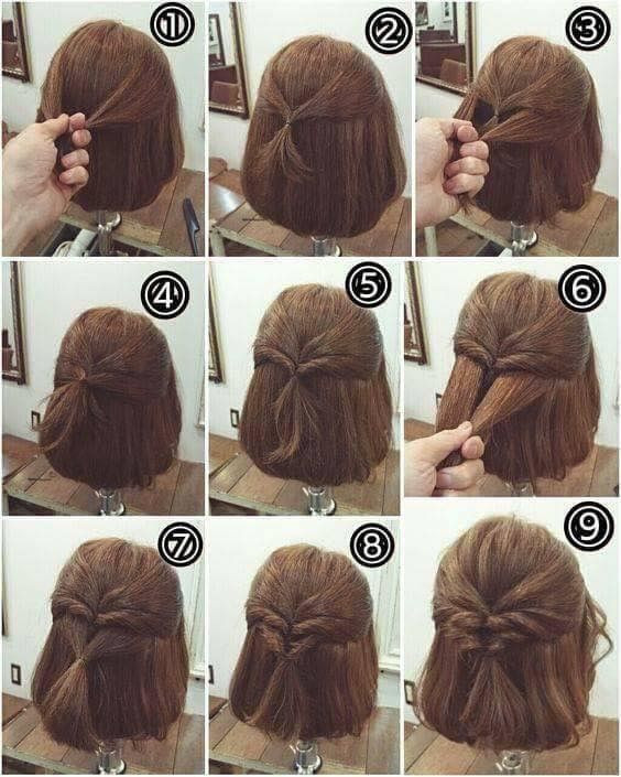 Easy Hairstyles For Short Hair Step By Step
 this a step by step of a cute but simple hairstyle