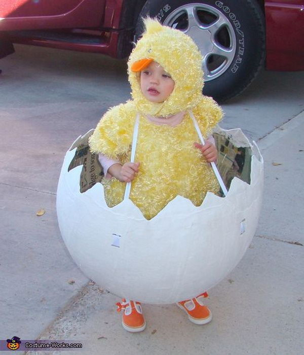 Egg Costume DIY
 65 Cute Easter Dresses that Your kids Can Proudly Show f