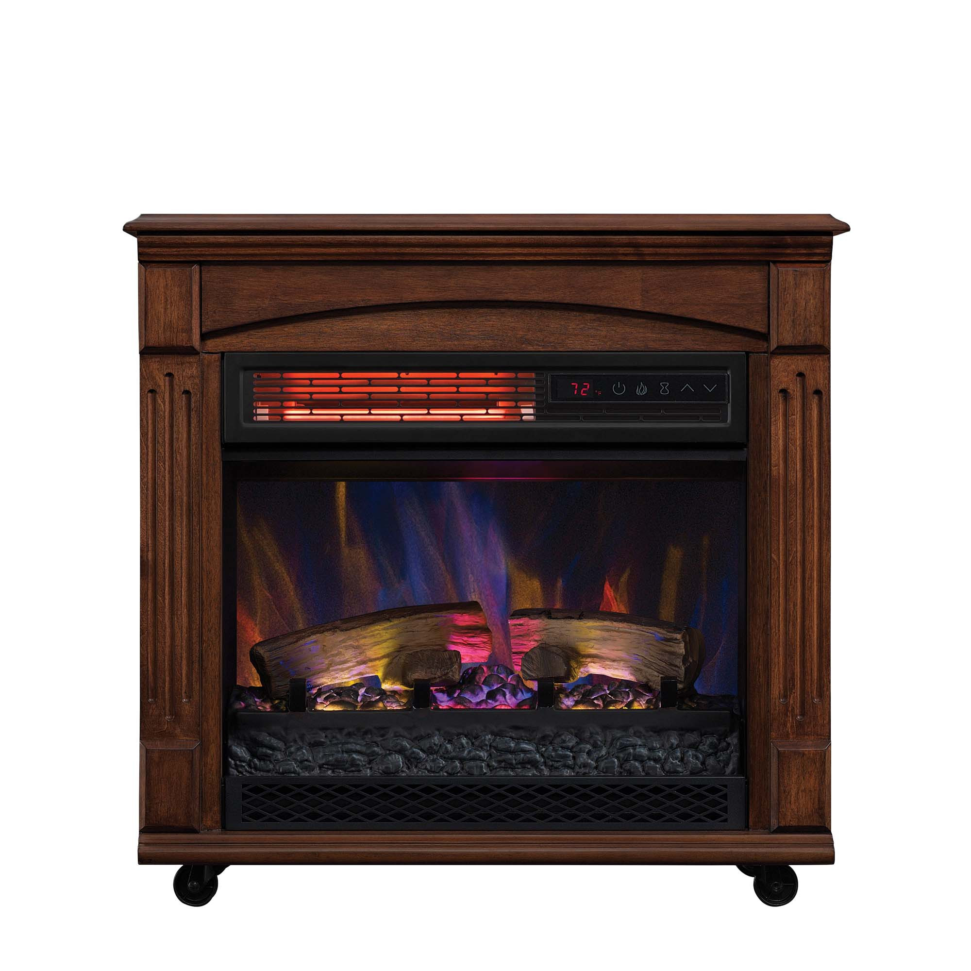 Electric Space Heaters Fireplace
 ChimneyFree Rolling Mantel Infrared Quartz Electric
